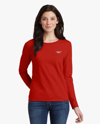 Logo - Gildan® Ladies Heavy Cotton™ 100% Cotton Long Sleeve T-Shirt