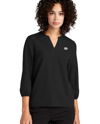 Halo – MERCER+METTLE™ Women's Stretch Crepe 3/4-Sleeve Blouse