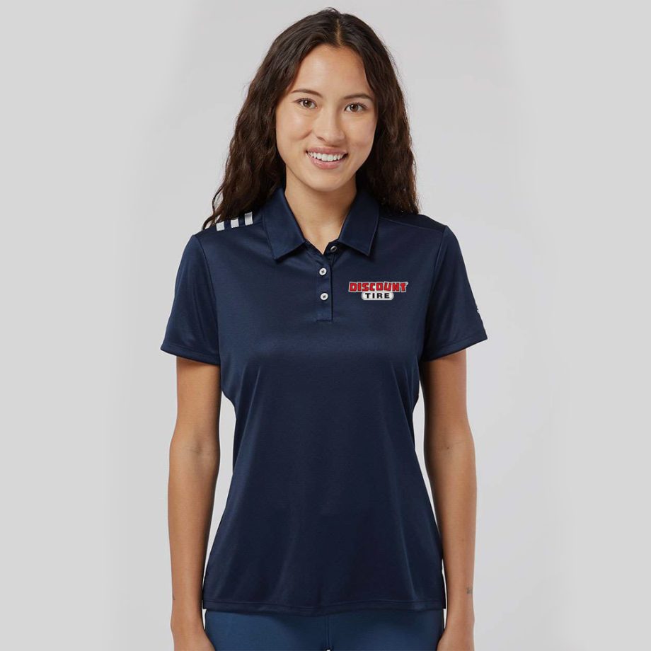 Logo – Adidas Women's 3-Stripes Shoulder Polo