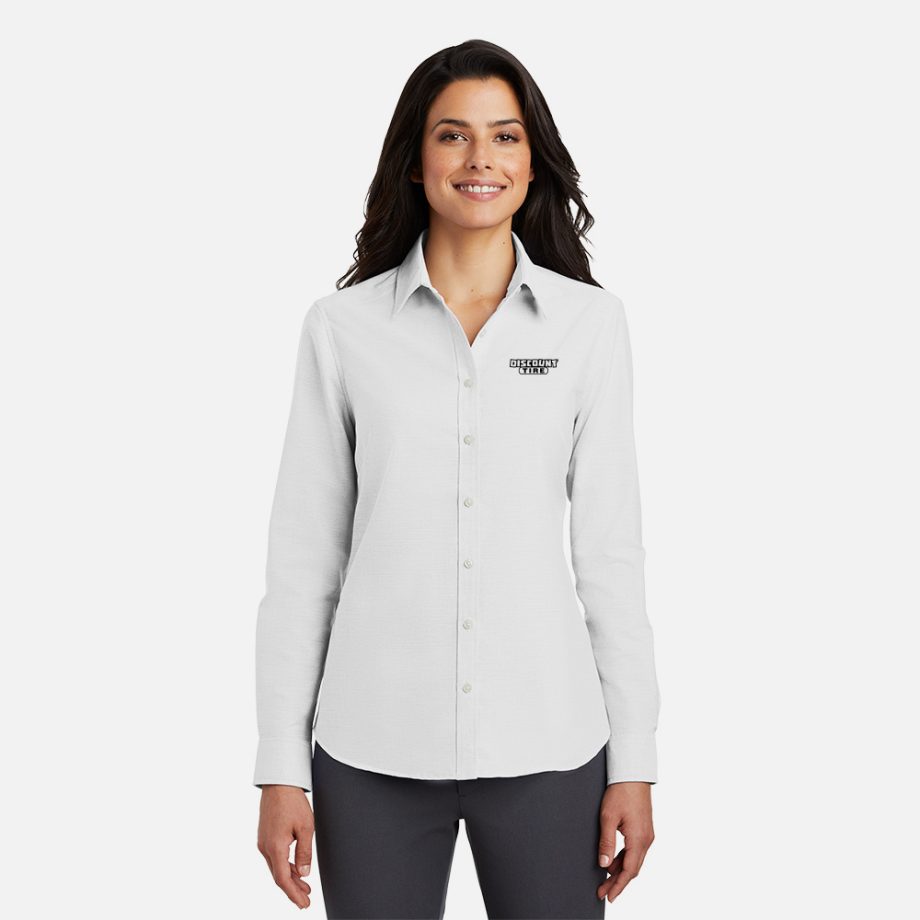 Logo – Port Authority® Ladies SuperPro™ Oxford Shirt