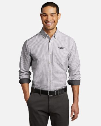 Logo – Port Authority® SuperPro™ Oxford Stripe Shirt