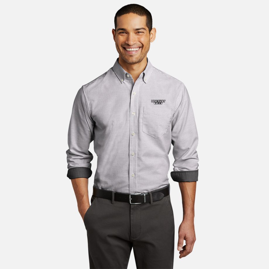 Logo – Port Authority® SuperPro™ Oxford Stripe Shirt