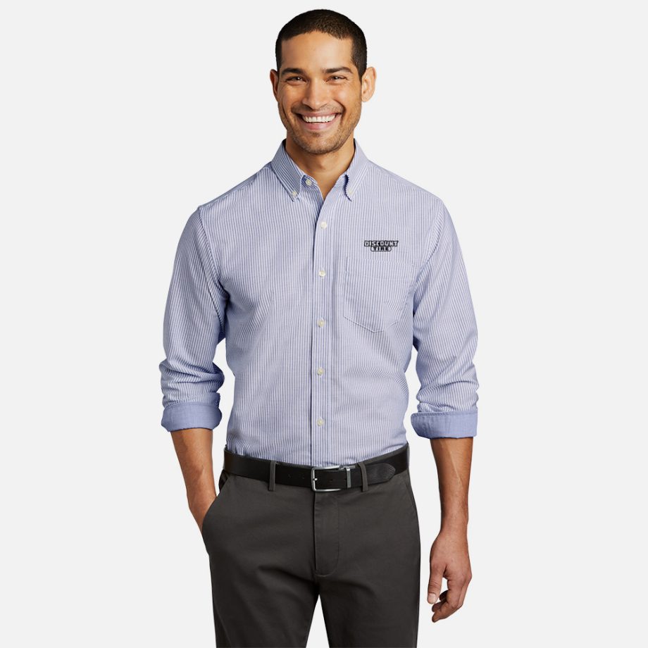 Logo – Port Authority® SuperPro™ Oxford Stripe Shirt